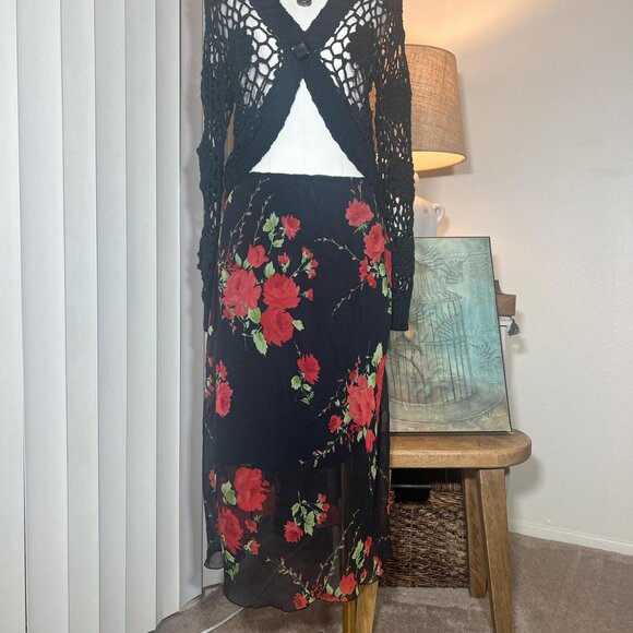 Y2k Isadora Romantic Floral Skirt - Picture 1 of 4